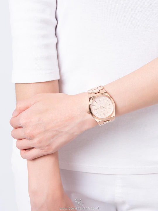Michael Kors Montre Channing couleur or rose