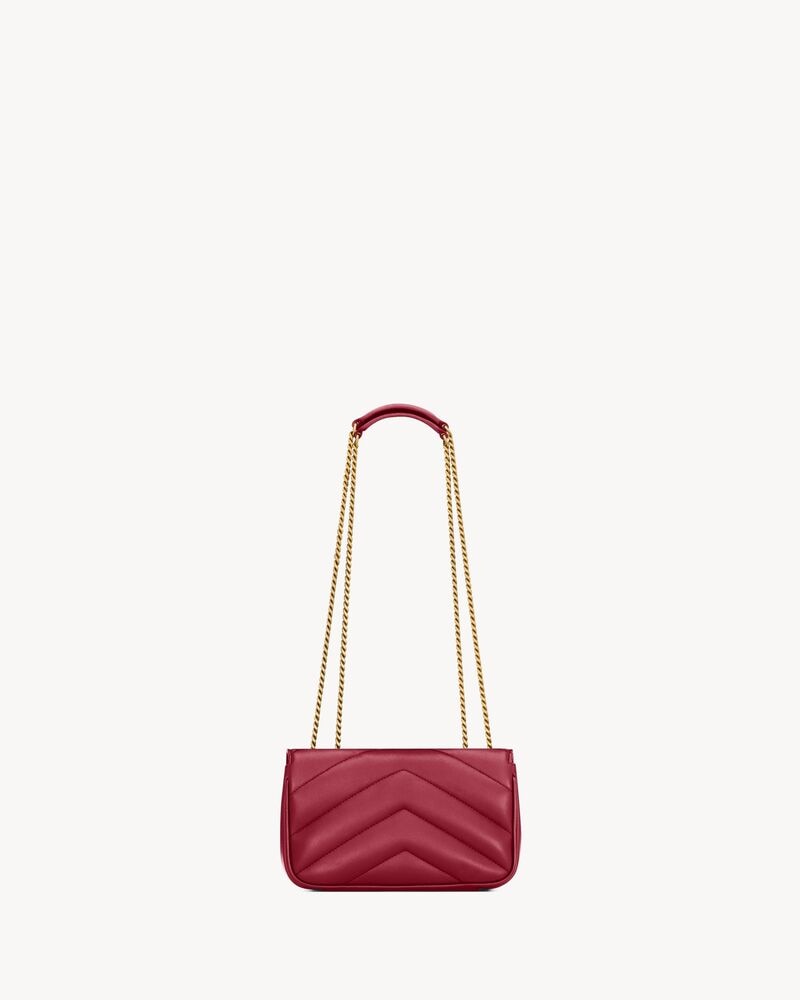YSL LOULOU MINI d’agneau DEEPLY RED