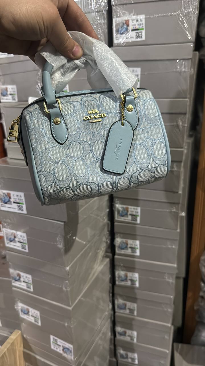 Co@ch Mini Rowan Crossbody In Signature Chambray