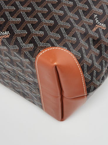 Goyard Sac cabas Bellechasse PM en toile enduite noire à motif chevron