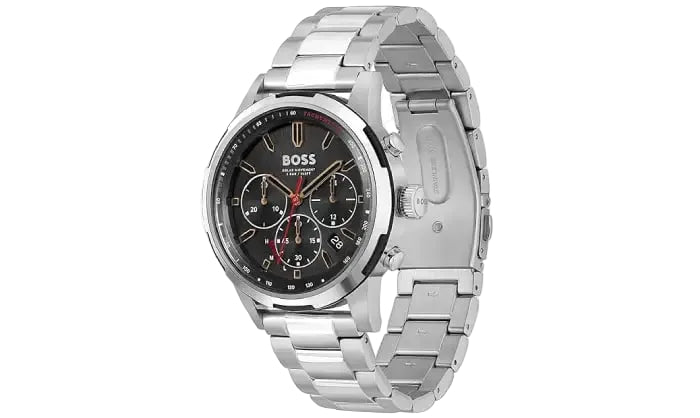 Montre Hugo Boss 1514032 Solgrade en Acier Inoxydable et Cadran Noir