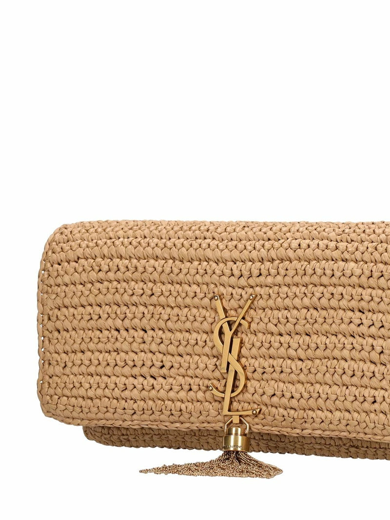 S@INT LAURENT - Kate 99 Raffia Bag W/ Tassel