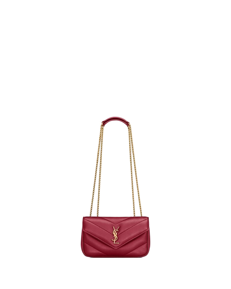YSL LOULOU MINI d’agneau DEEPLY RED