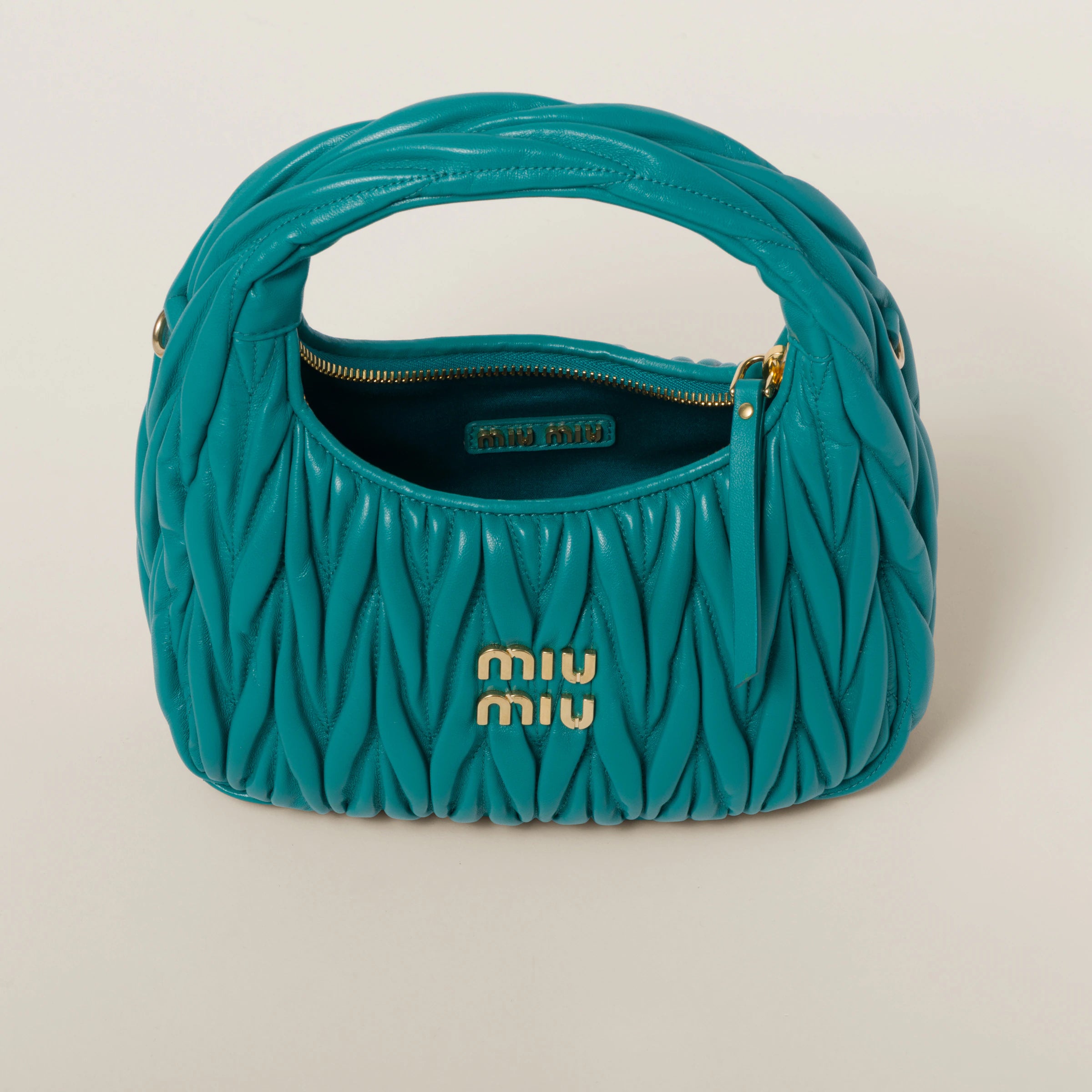 MIÛ MIÜ Sac hobo Wander nappa matelassé