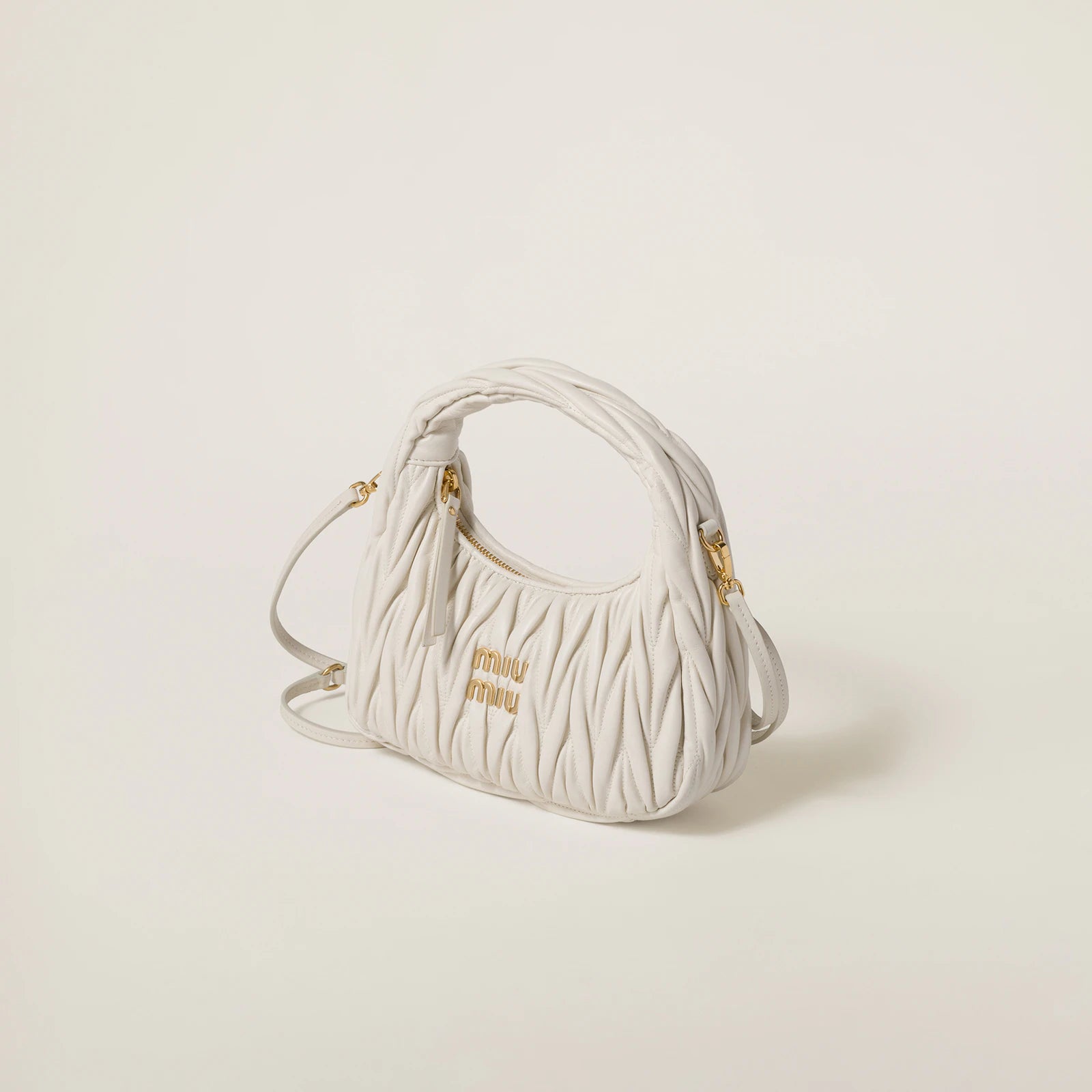 MIÛ MIÜ Sac hobo Wander nappa matelassé