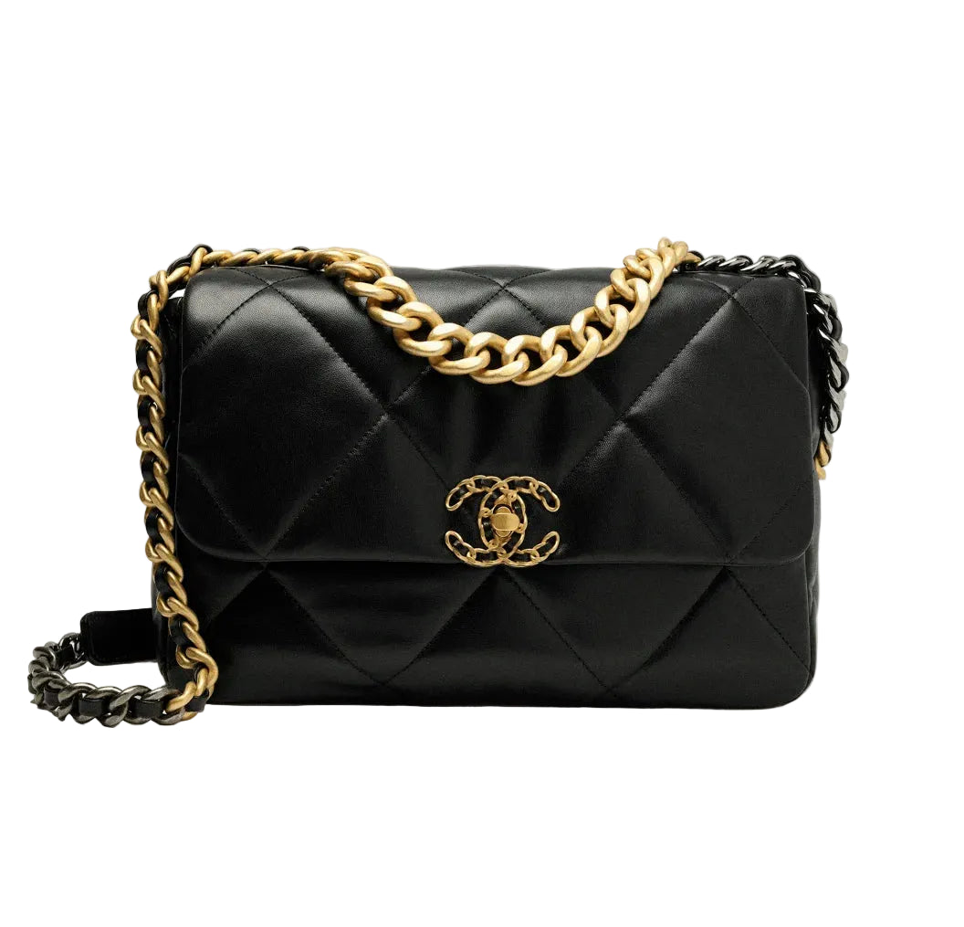 CHANEL
Sac bandoulière Chanel 19 en cuir matelassé noir