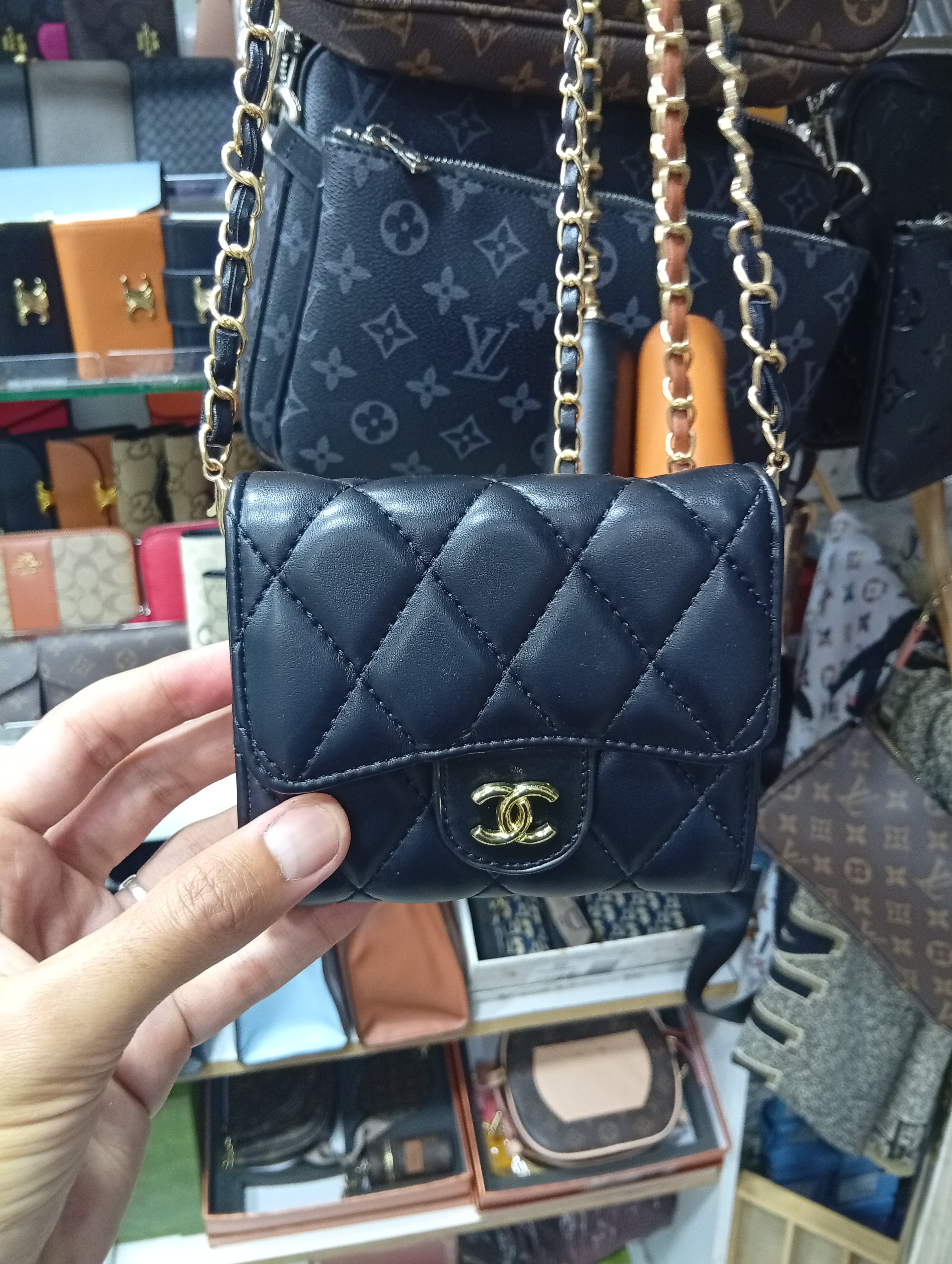 Ch@nel Black Mini Mini Crossbody Bag