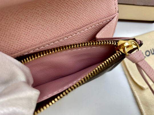 LV - Porte-monnaie Rosalie Monogram Marron/Rose Ballerine