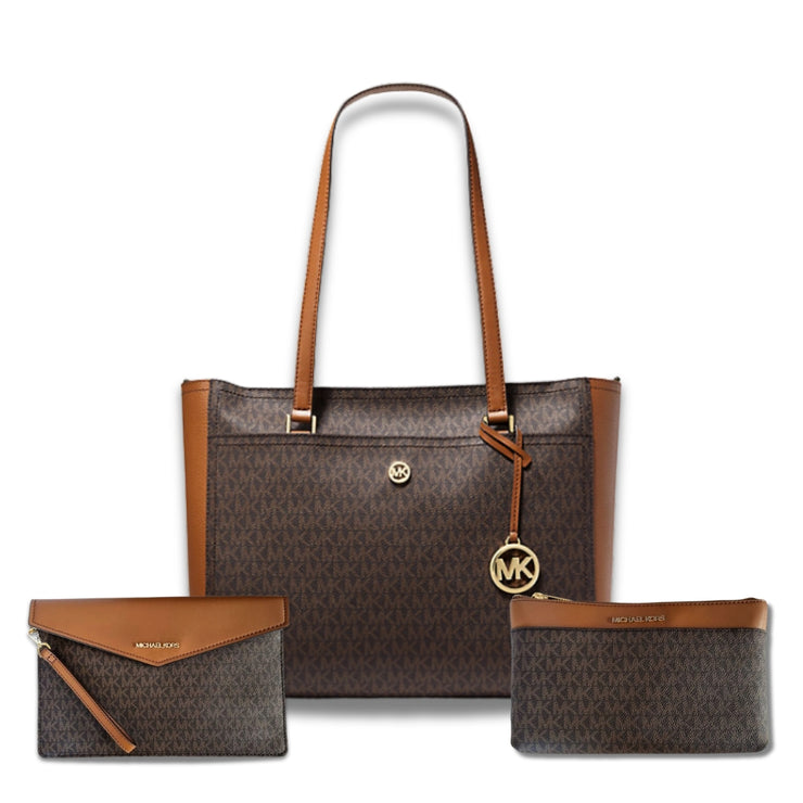 Ensemble sac cabas 3 en 1 Mich@el Kors Maisie marron - Grand
