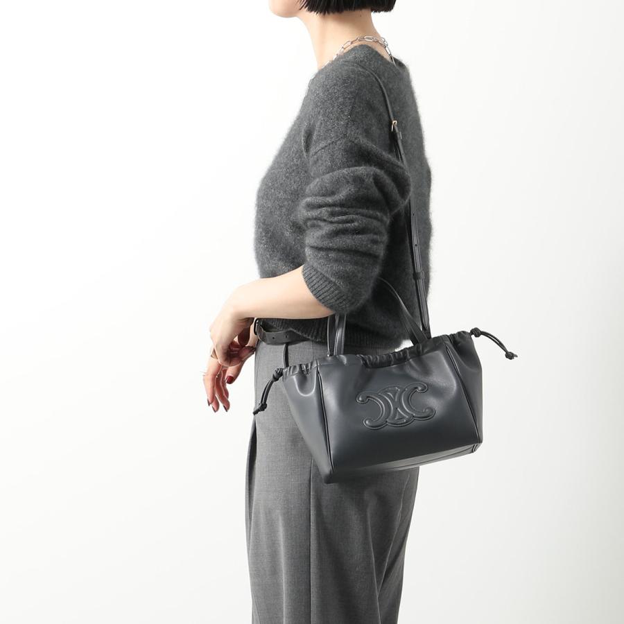 Sac à main CELINE Small Cabas- Sac porté épaule pour femme à cordon de serrage en cuir Triomphe
