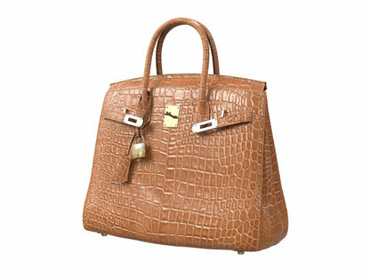 BIRKIN 35 HRMS CROCO MERRON