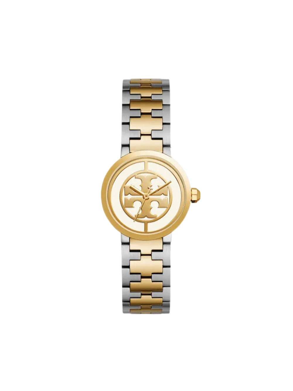 Montre Tory Burch Reva avec boîtier de 28 mm et bracelet bicolore