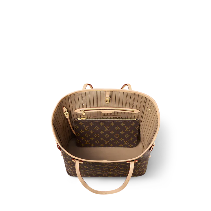 LV Sac Neverfull MM En cuir