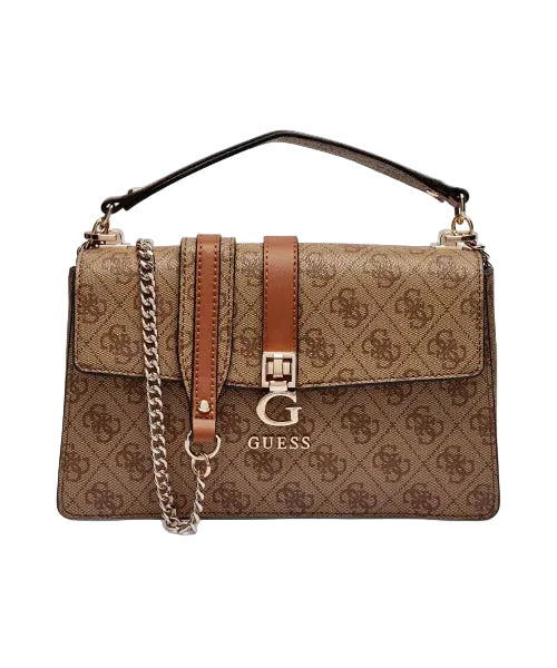 GÛESS Sac bandoulière convertible à rabat Zamira – Logo Latte