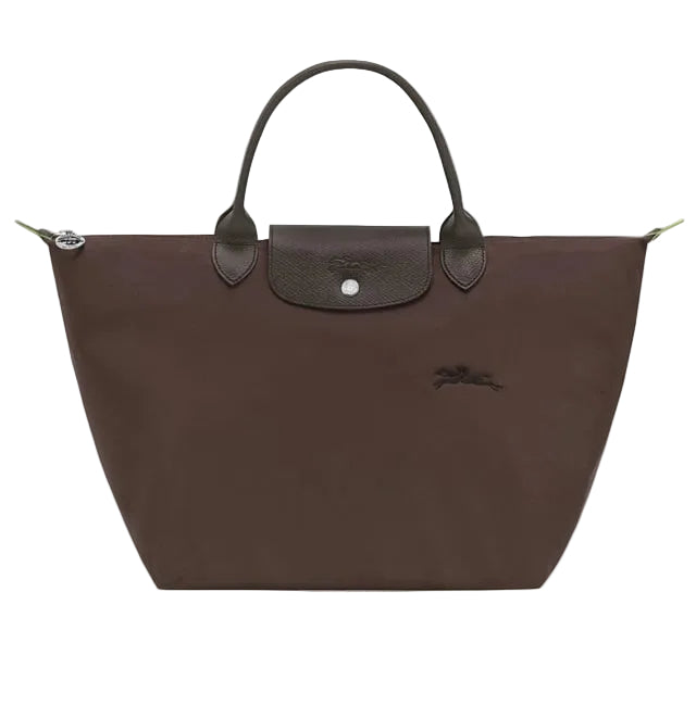 Longchamp Sac cabas Le Pliage Green taille M en toile recyclée