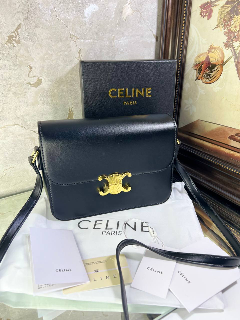 Cêlinė SAC TRIOMPHE CLASSIQUE veau brillant