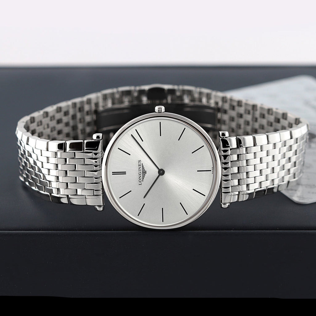 Longines Grande Classique Cadran Blanc inoxydable Boîtier et bracelet en acier