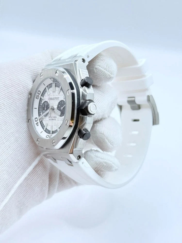 Montre Audemars Piguet Royal Oak Offshore Diver Chronographe Cadran Blanc