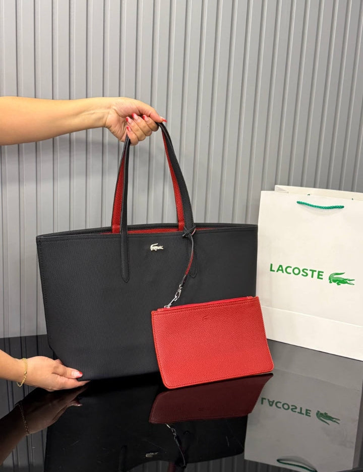 Lacoste Sac Cabas Reversible Anna Viennois Abimes Petunia