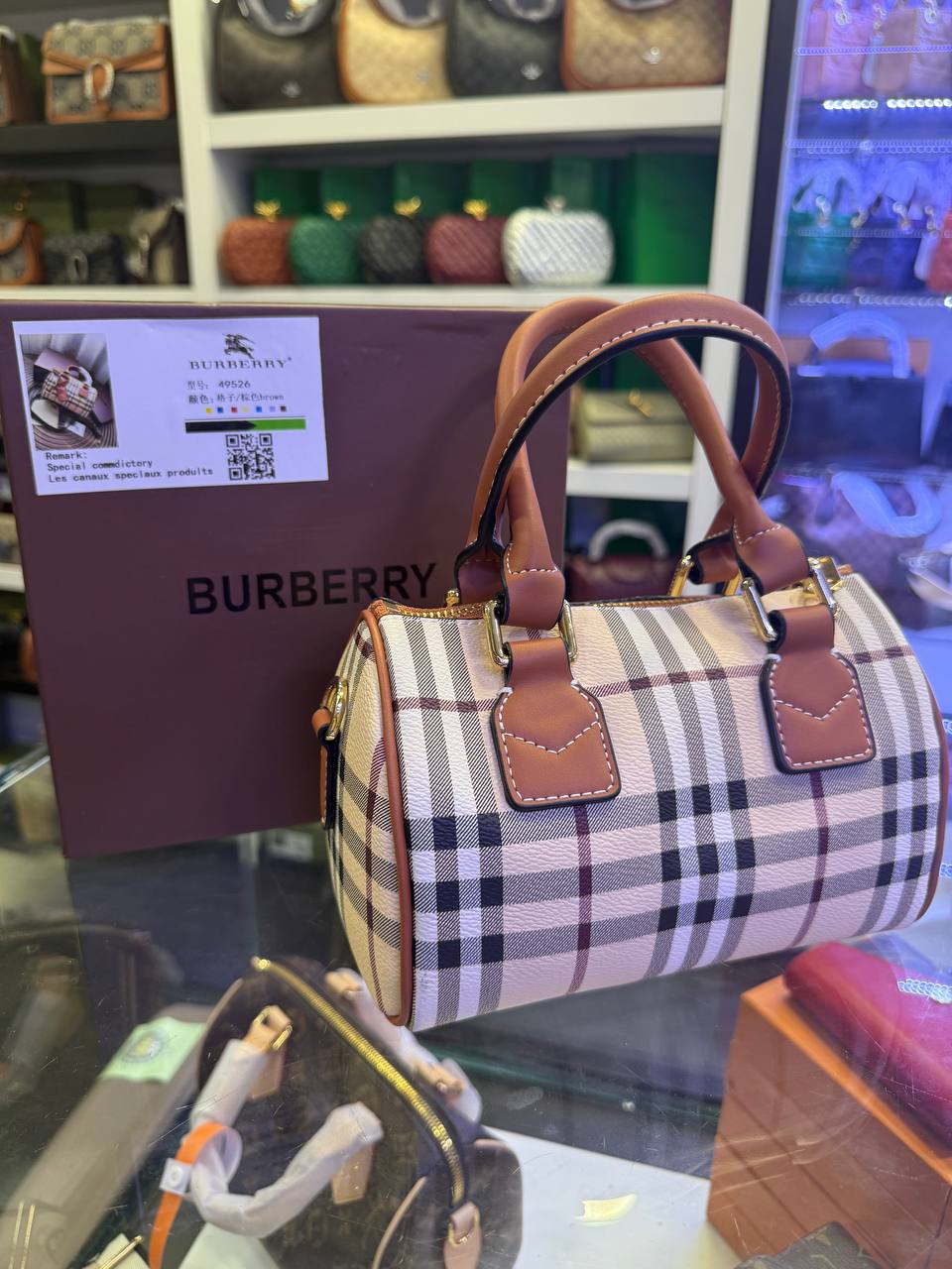 Bûrberrÿ Mini Check Bowling Bag