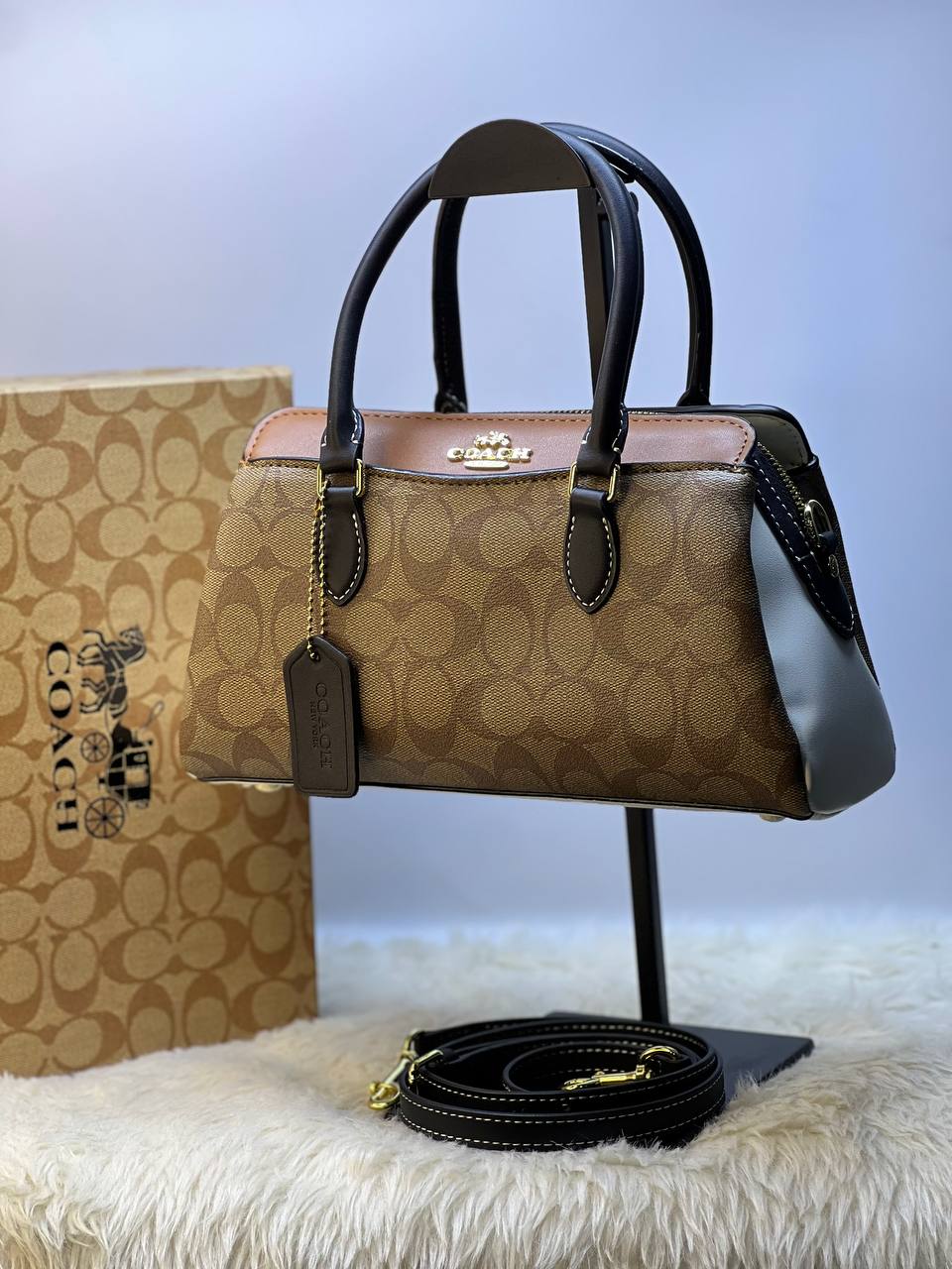 Co@ch Mini Cabas Darcie En Toile Exclusive Color Block