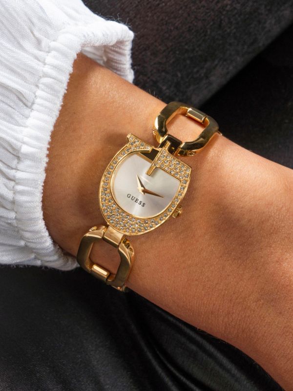Guess Montre à bracelet en or avec logo Gia