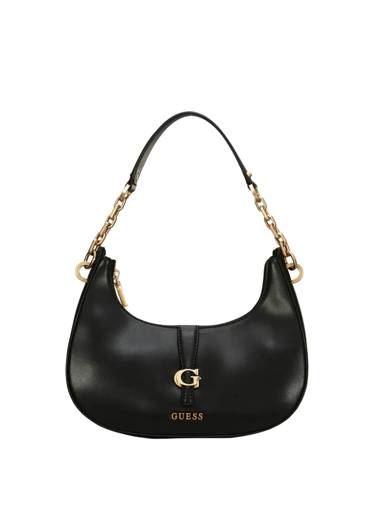 Sac porté épaule noir Kuba avec fermeture zippée sur le dessus