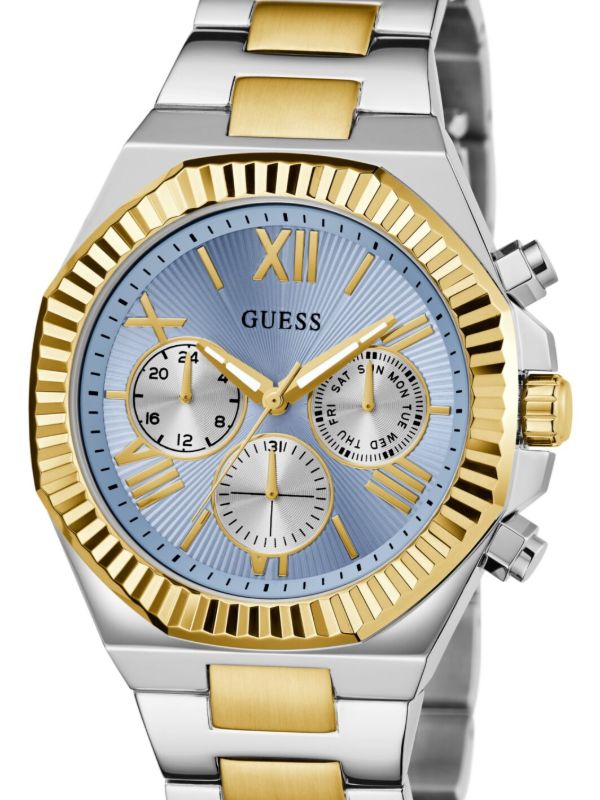 Guess Montre multifonctionnelle bicolore et bleue