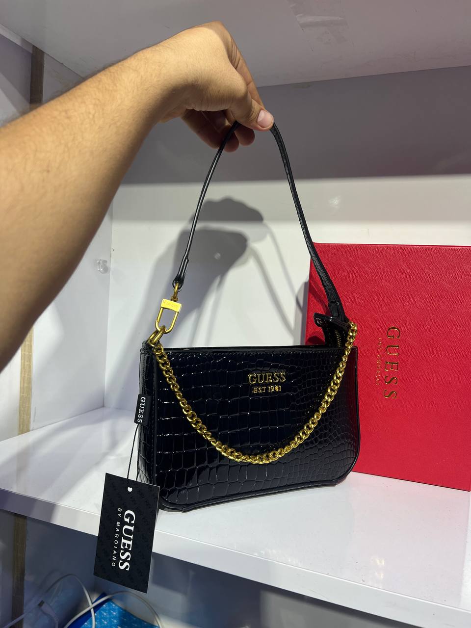 GÛESS Katey Exotic Mini Sac à Bandoulière à Zip