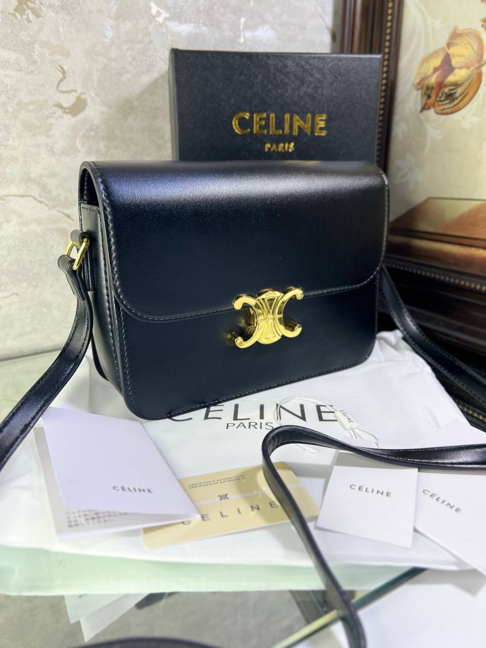 Cêlinė SAC TRIOMPHE CLASSIQUE veau brillant