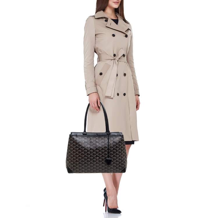 Goyard Goyard Cabas Bellechasse PM en toile enduite Goyardine noire
