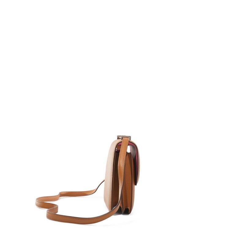 Hermès Mini Constance 18 Evercolor (coloris Caramel), garniture en palladium, 2021