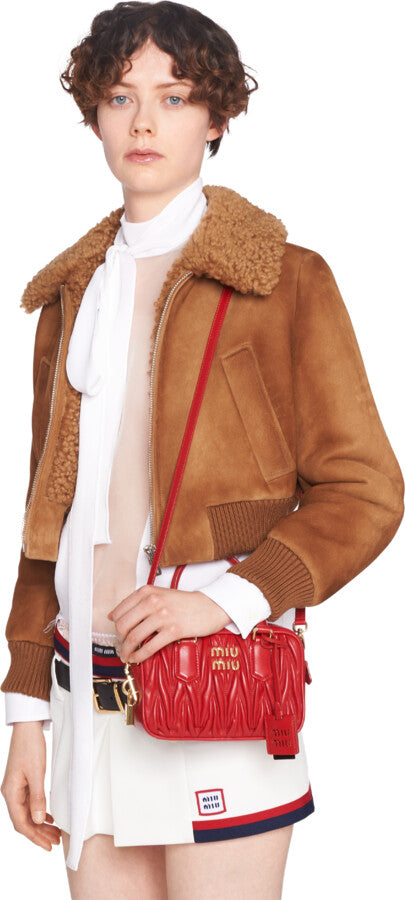 MIÛ MIÜ 
Sac à main Arcadie
Rouge