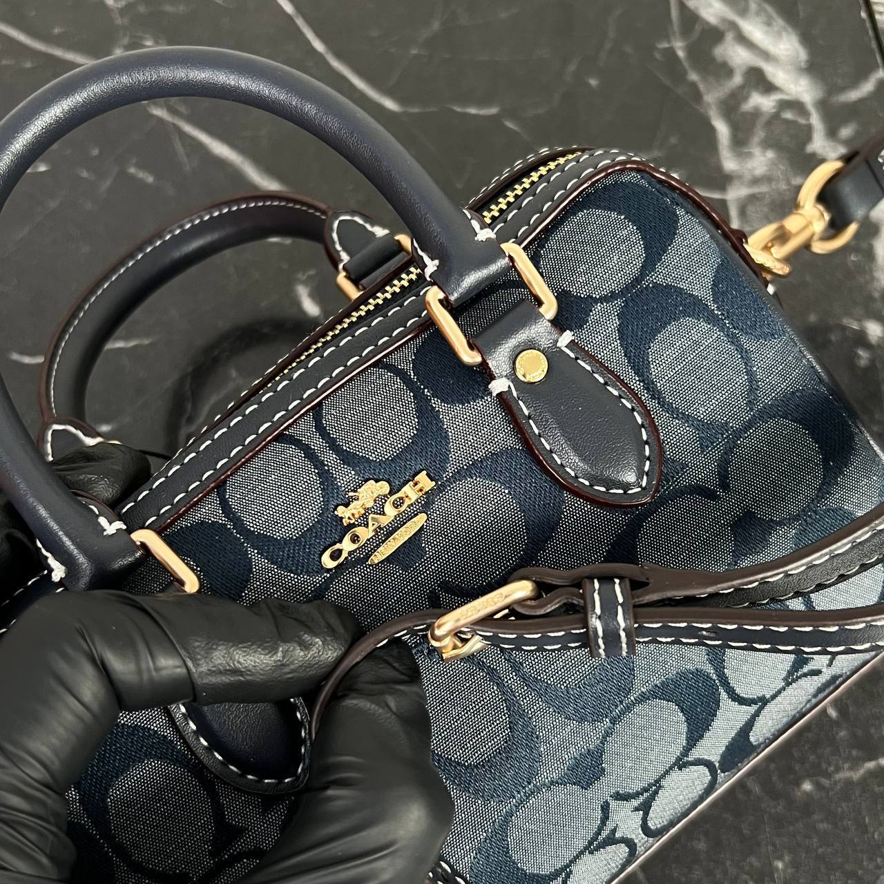 Co@ch Mini Rowan Crossbody In Signature Chambray