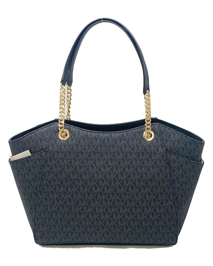 Mich@el Kors Sac à bandoulière Jet Set Travel grand format pour femme (grand, noir siglé/doré)