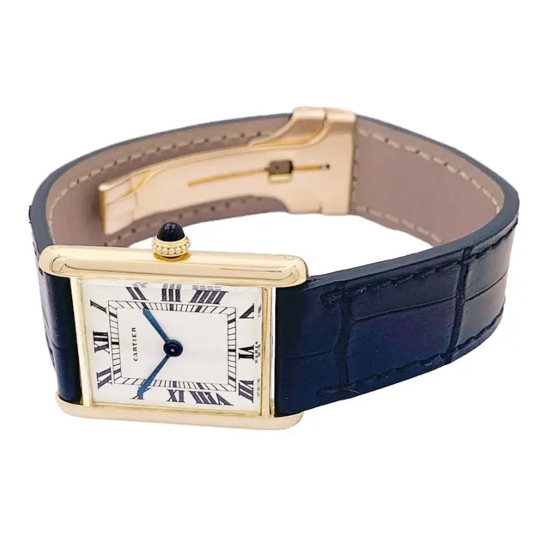 Cartier Tank Louis – Rose Gold ceinture bleue