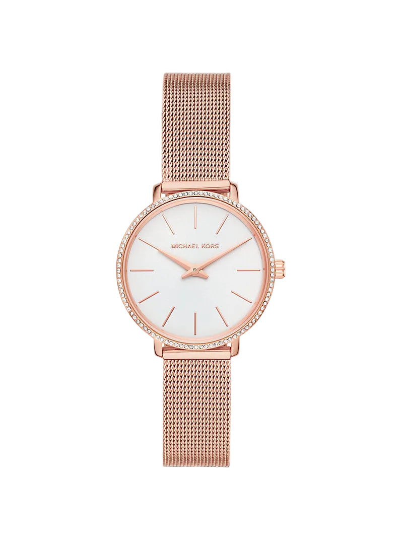 Michael Kors
Mini montre Pyper ton or rose avec pierres pavées