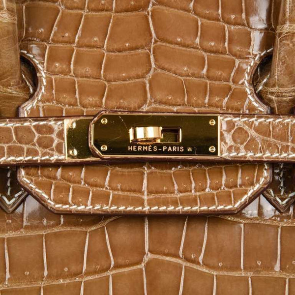 BIRKIN 35 HRMS CROCO MERRON