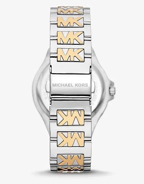 MK Lennox Pavé Two-Tone Logo Watch
