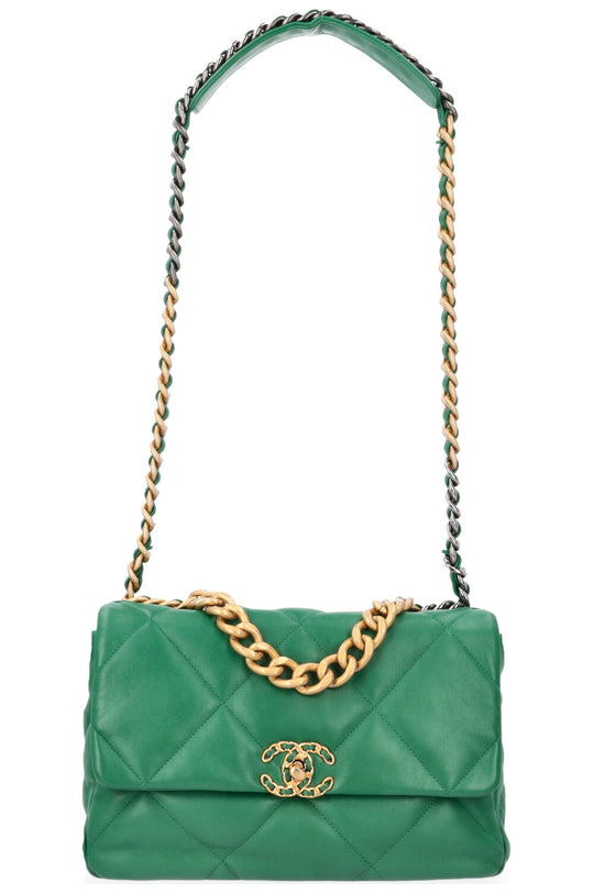 Sac CH@NEL Chanel 19 en vert
