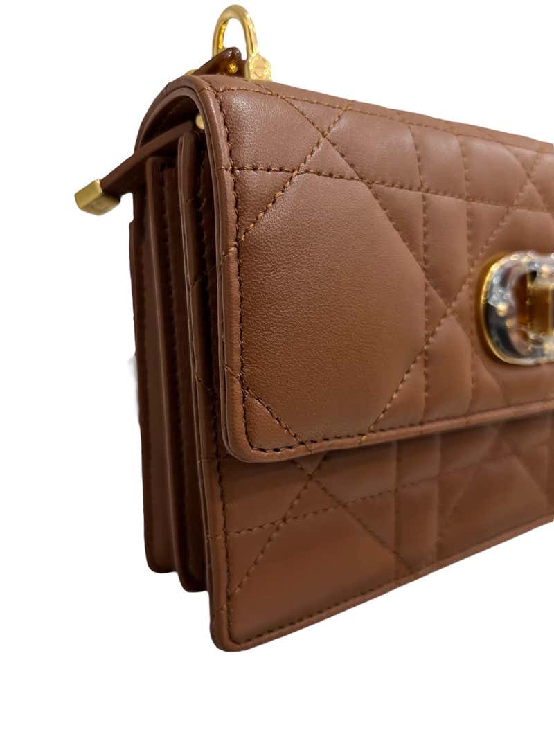 Miss Diôr Caro Borsa A Spalla Pelle Marrone