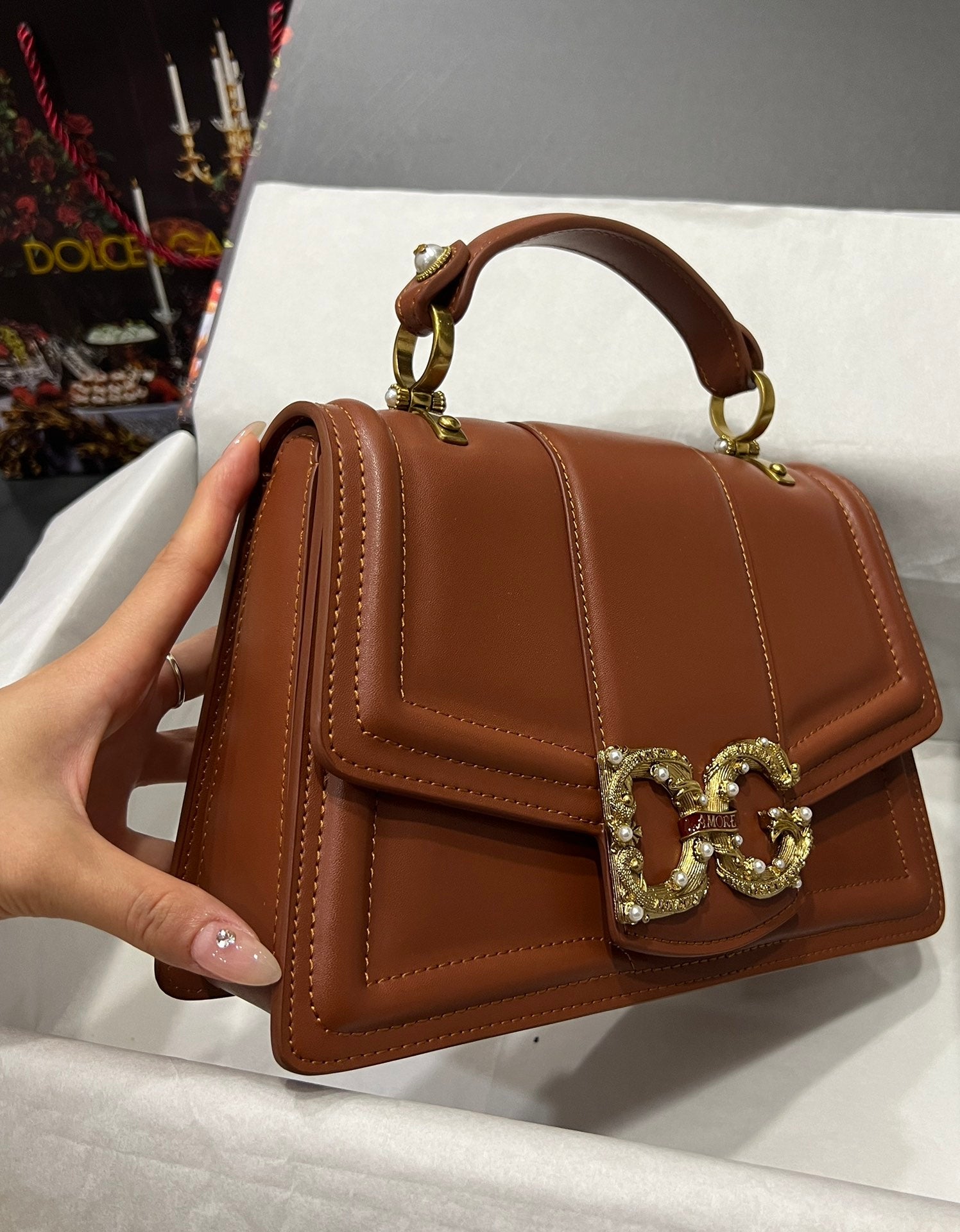 DG Sac à main marron pour femme