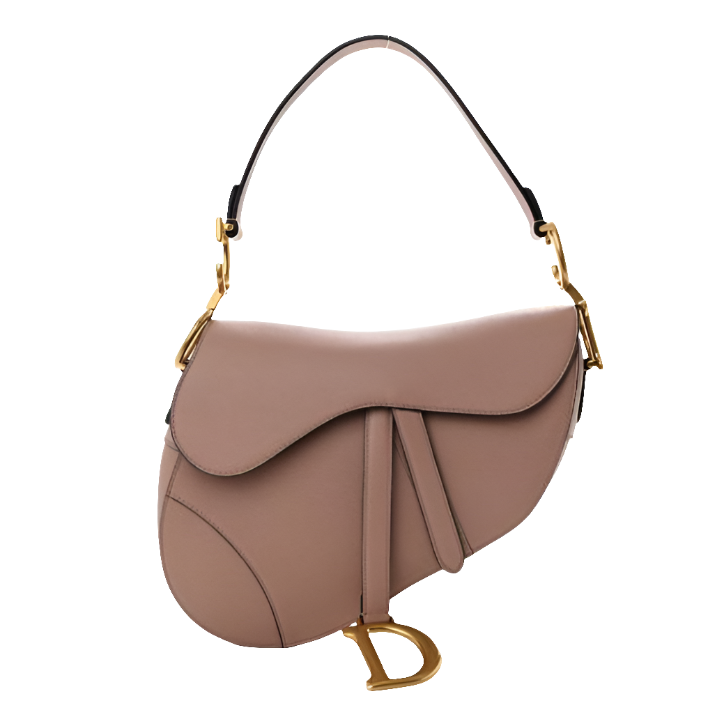 CD Sac Saddle à bandoulière de veau grainé couleur fard