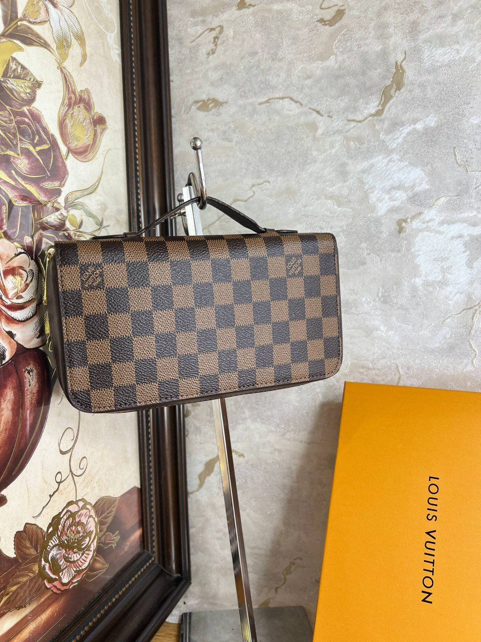 LV Zippy XL Portefeuille Damier Ebene Toile
