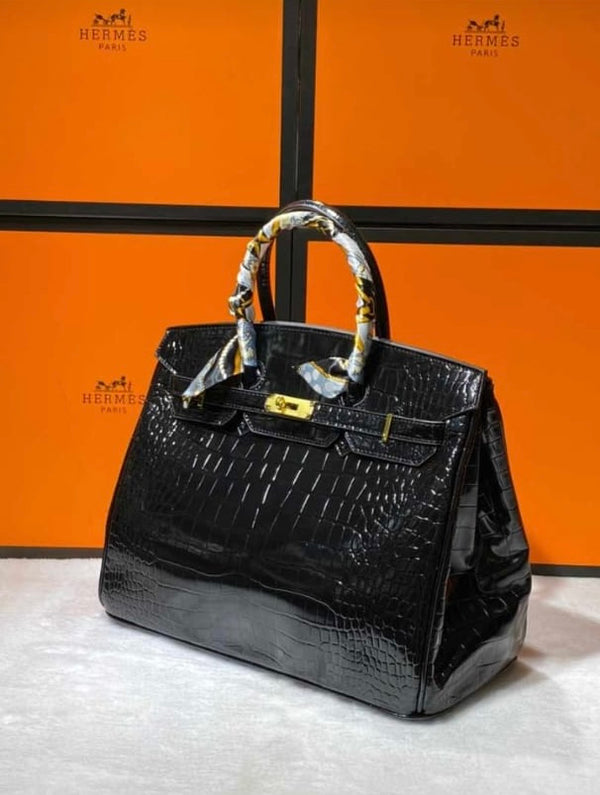 BIRKIN 35 HRMS CROCO NOIRE