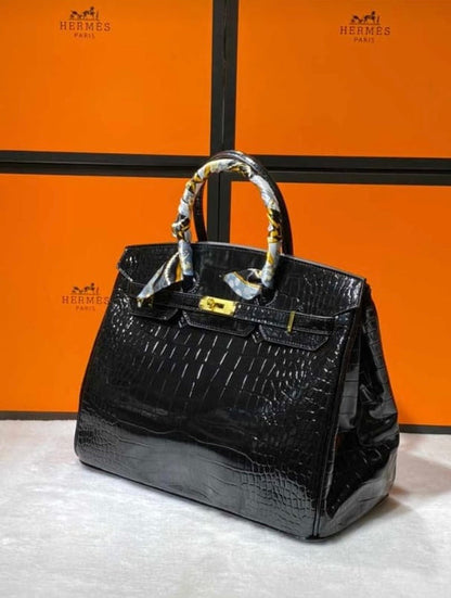 BIRKIN 35 HRMS CROCO NOIRE