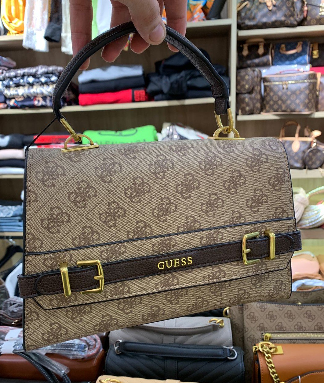 Gûess Sac à main à poignée supérieure femme Gûess Sestri