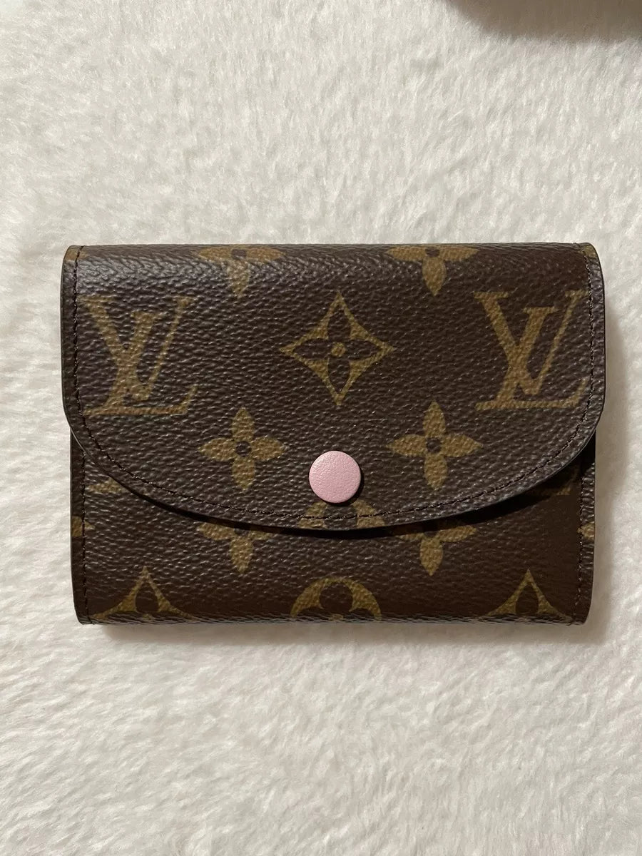 LV - Porte-monnaie Rosalie Monogram Marron/Rose Ballerine