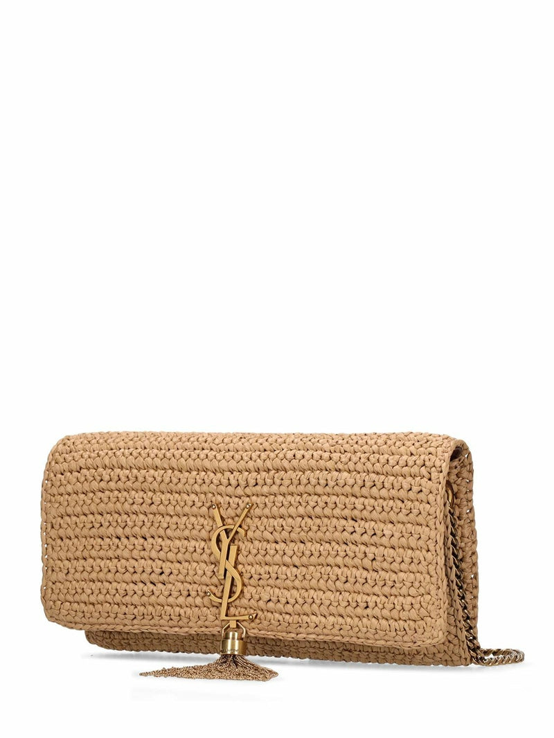 S@INT LAURENT - Kate 99 Raffia Bag W/ Tassel