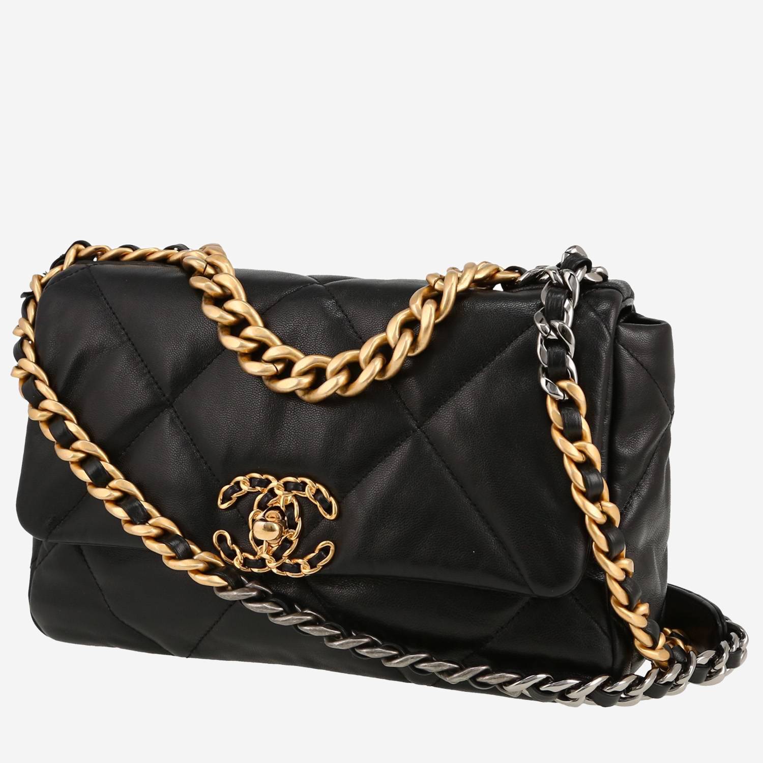 CHANEL
Sac bandoulière Chanel 19 en cuir matelassé noir